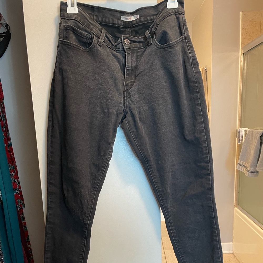 Levi black 710 super skinny jeans